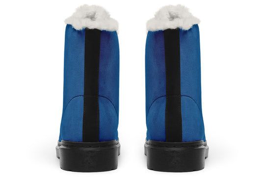 Cobalt Blue Winter Boots - Bright and Colorful Boots Durable Nylon Weatherproof Synthetic Wool Lined