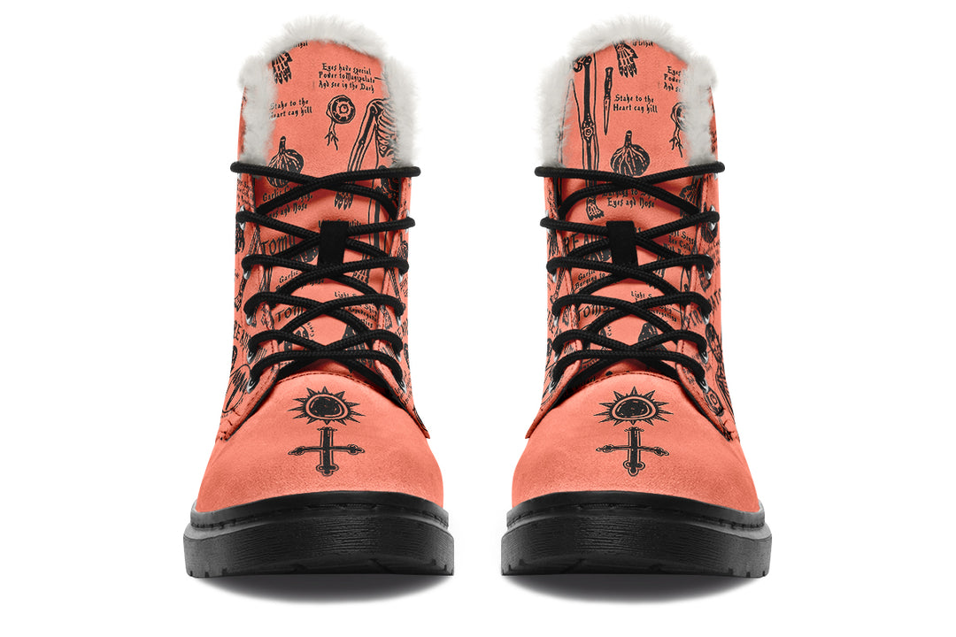 Coral Vampire Study Winter Boots