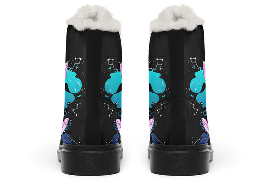 Crystal Queen Winter Boots - Toasty Lined Durable Nylon Weatherproof Lace-up Festival Boots