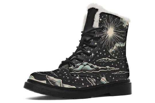 Dawn Star Winter Boots - High-Quality Nylon Footwear Water Resistant Vibrant Print Toasty Lined