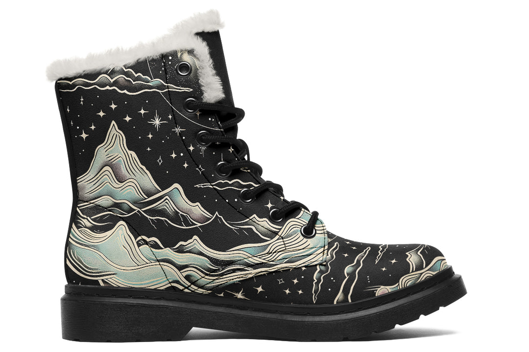 Dawn Star Winter Boots - High-Quality Nylon Footwear Water Resistant Vibrant Print Toasty Lined