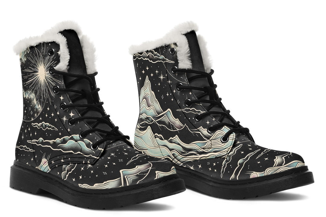 Dawn Star Winter Boots - High-Quality Nylon Footwear Water Resistant Vibrant Print Toasty Lined