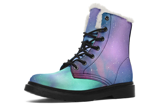 Dawn Winter Boots - Warm Lined Boots Durable Nylon Vibrant Print Water Resistant Lace-up Robust Weatherproof