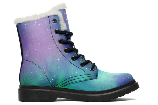 Dawn Winter Boots - Warm Lined Boots Durable Nylon Vibrant Print Water Resistant Lace-up Robust Weatherproof