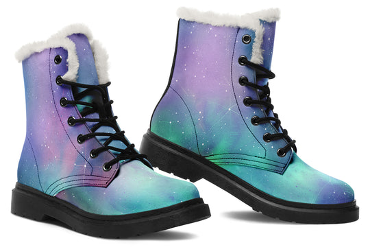 Dawn Winter Boots - Warm Lined Boots Durable Nylon Vibrant Print Water Resistant Lace-up Robust Weatherproof