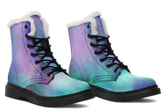 Dawn Winter Boots - Warm Lined Boots Durable Nylon Vibrant Print Water Resistant Lace-up Robust Weatherproof