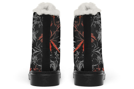 Dead of Winter Winter Boots - Warm Micro-Suede Doc-Style Boots Lined with Vegan Wool