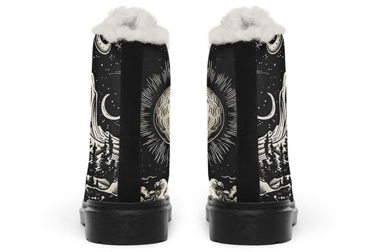 Dreamer Winter Boots - Warm Micro-Suede Doc-Style Boots Lined with Vegan Wool