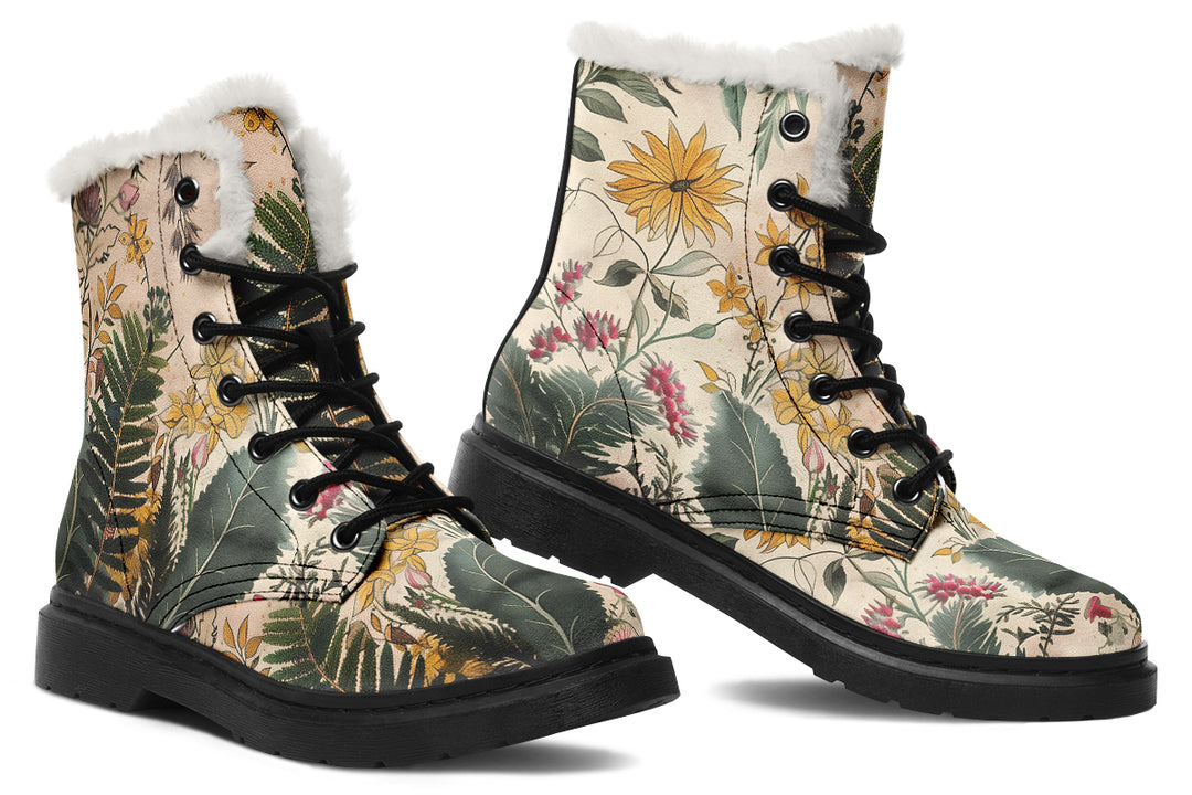 Fernwood Winter Boots - Bright and Colorful Boots Durable Nylon Synthetic Wool Lined Vibrant Print