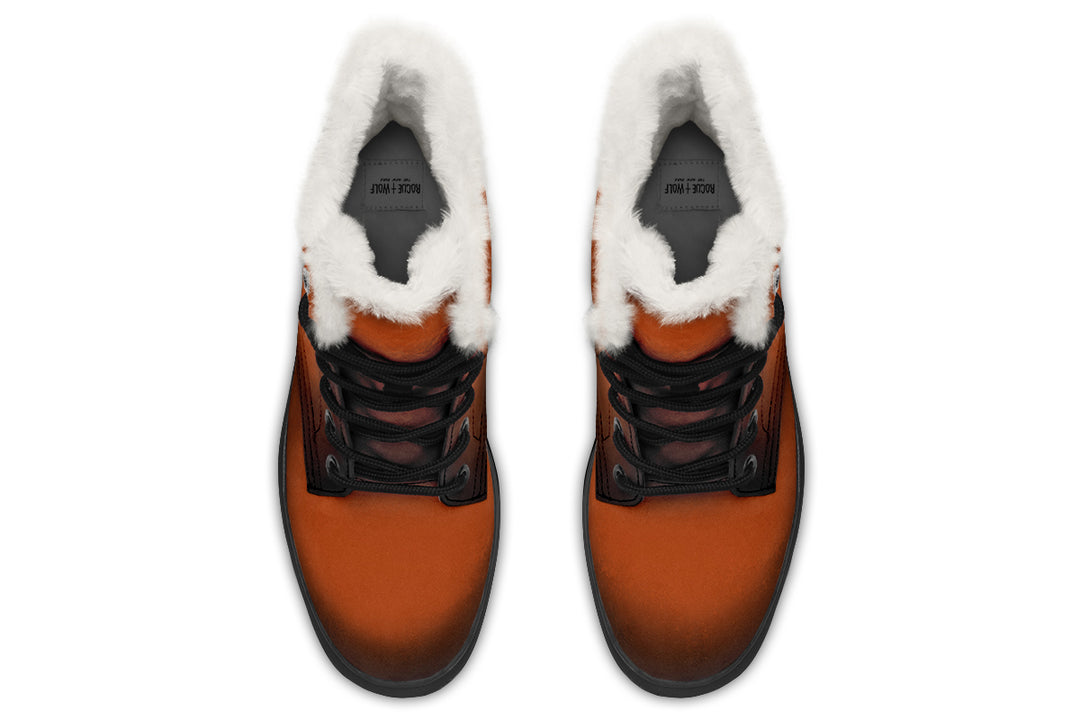 Fire-Forged Winter Boots - Vibrant Print Lace-up Durable Nylon Toasty Lined Water Resistant Stylish