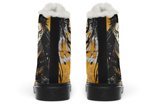 Guts Winter Boots - Warm Micro-Suede Doc-Style Boots Lined with Vegan Wool