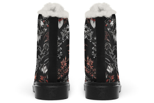 Heartshade Winter Boots - Warm Micro-Suede Doc-Style Boots Lined with Vegan Wool