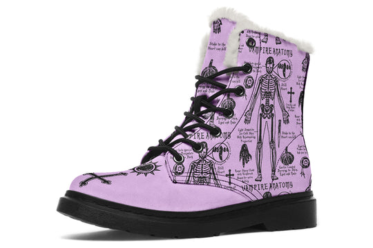 Lavender Vampire Study Winter Boots