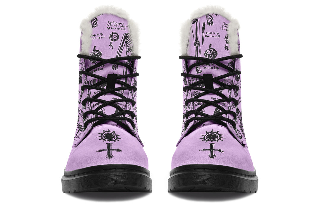 Lavender Vampire Study Winter Boots