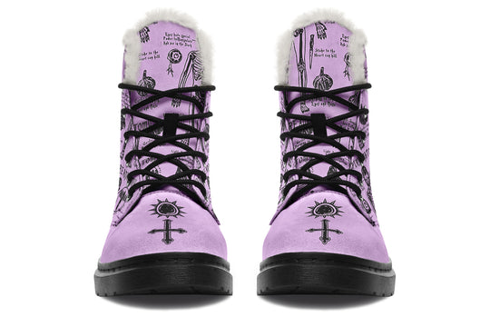 Lavender Vampire Study Winter Boots
