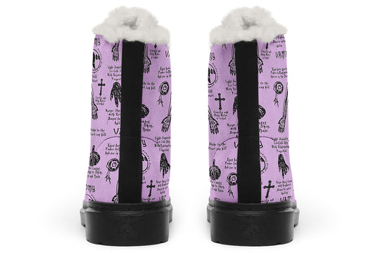 Lavender Vampire Study Winter Boots