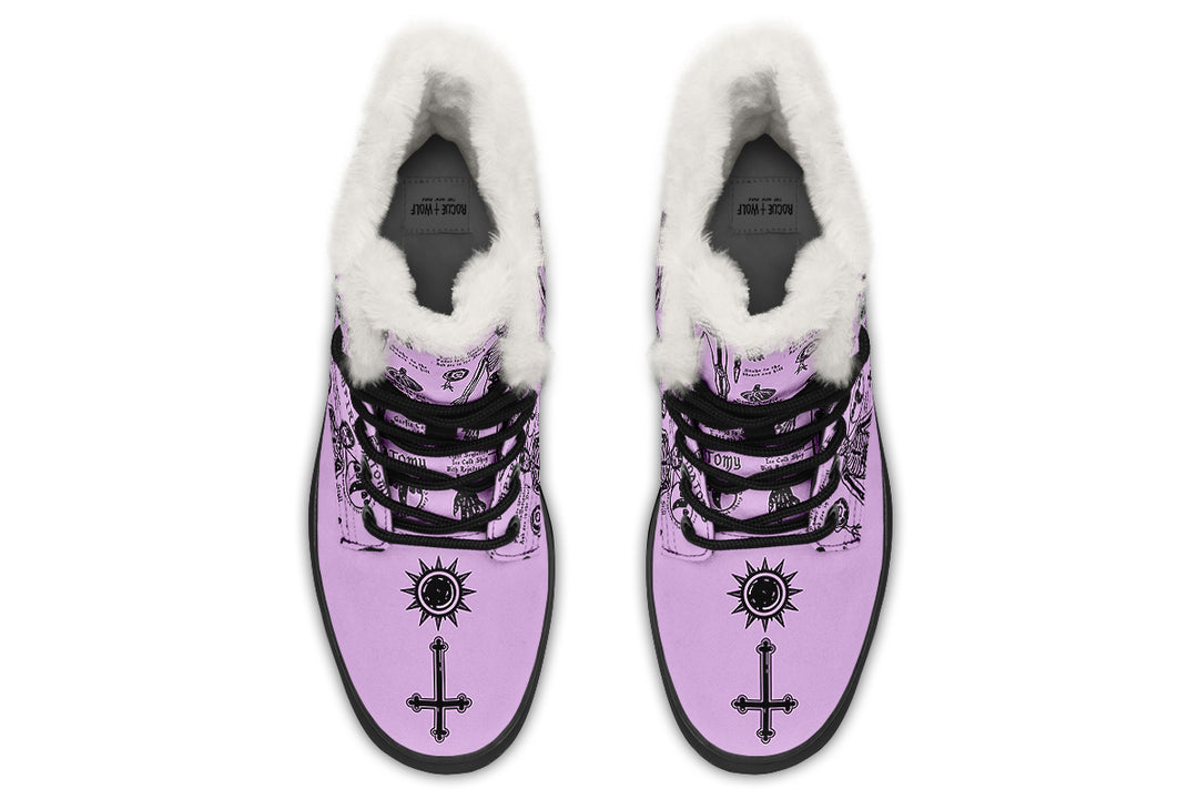Lavender Vampire Study Winter Boots