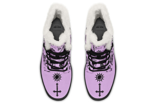 Lavender Vampire Study Winter Boots