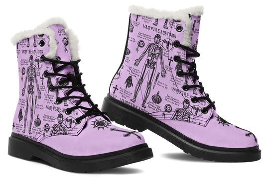 Lavender Vampire Study Winter Boots