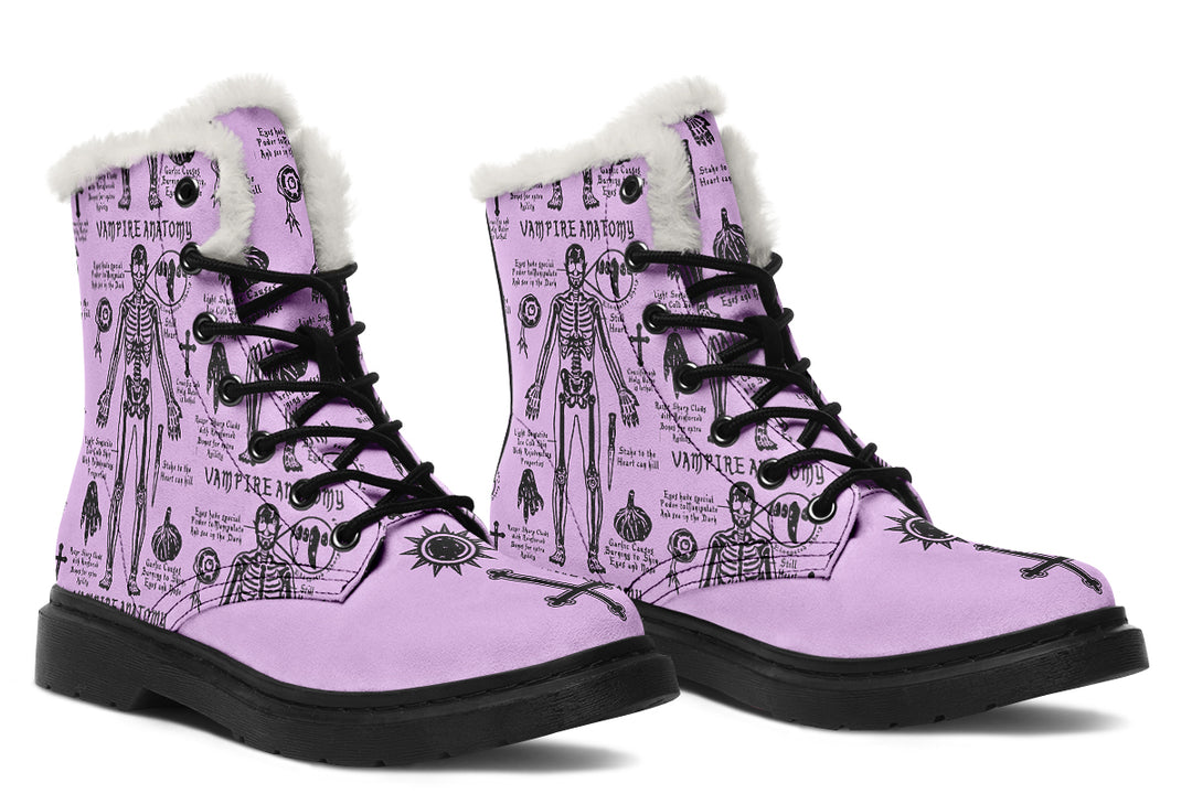 Lavender Vampire Study Winter Boots