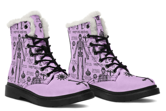 Lavender Vampire Study Winter Boots