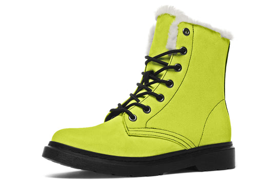 Lime Punch Winter Boots - Warm Lined Boots Durable Nylon Synthetic Wool Water Resistant Vibrant Print