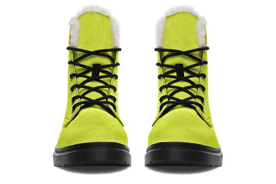 Lime Punch Winter Boots - Warm Lined Boots Durable Nylon Synthetic Wool Water Resistant Vibrant Print