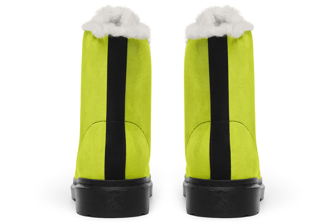Lime Punch Winter Boots - Warm Lined Boots Durable Nylon Synthetic Wool Water Resistant Vibrant Print