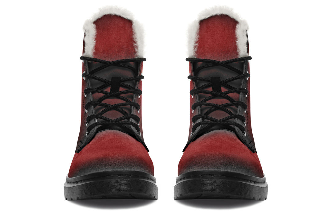 Mood: Blood Winter Boots - Witchy Style Boots Durable Nylon Water Resistant Vibrant Print Toasty Lined