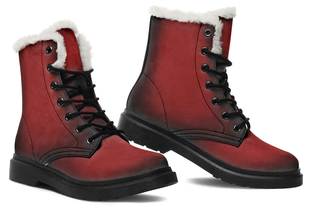 Mood: Blood Winter Boots - Witchy Style Boots Durable Nylon Water Resistant Vibrant Print Toasty Lined