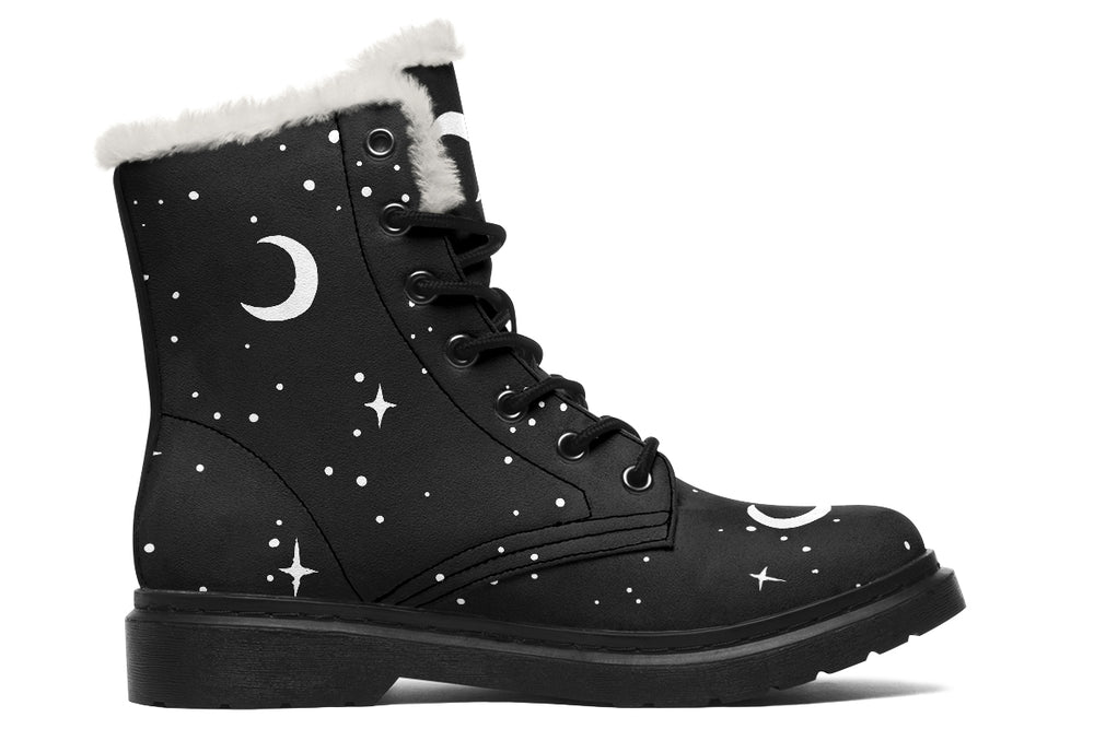 MoonDust Winter Boots - Versatile Winter Footwear Durable Nylon Synthetic Wool Lined Water Resistant Vibrant Print Warm Comfortable Lace-up Stylish Robust