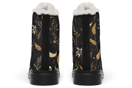 Moonlit Botanica Winter Boots - Comfortable Water Resistant Toasty Lined Durable Nylon Lace-up Boots