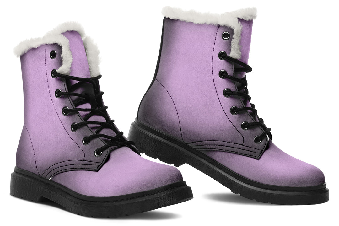 Mystic Dusk Winter Boots - Comfortable Winter Boots Durable Nylon Lace-up Weatherproof Stylish Warm Lined