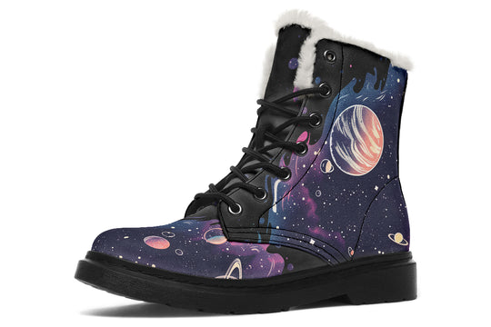 Nebula Winter Boots - Warm Lined Boots Durable Nylon Comfortable Water Resistant Versatile Toasty Festival