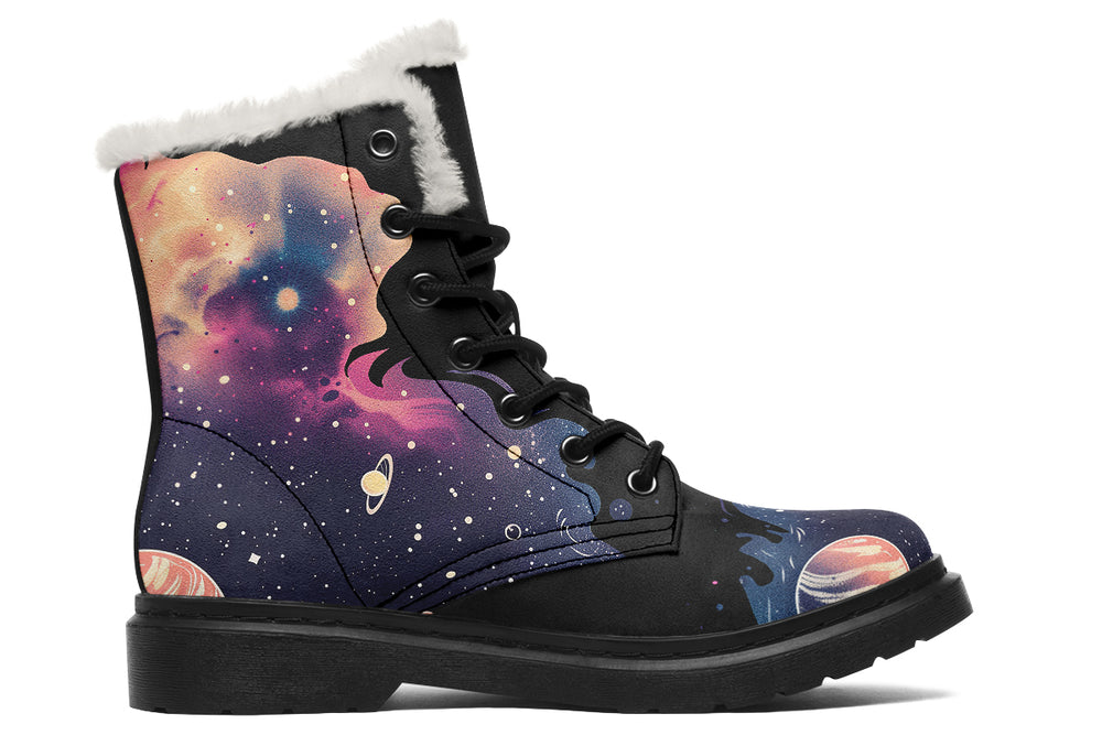 Nebula Winter Boots - Warm Lined Boots Durable Nylon Comfortable Water Resistant Versatile Toasty Festival