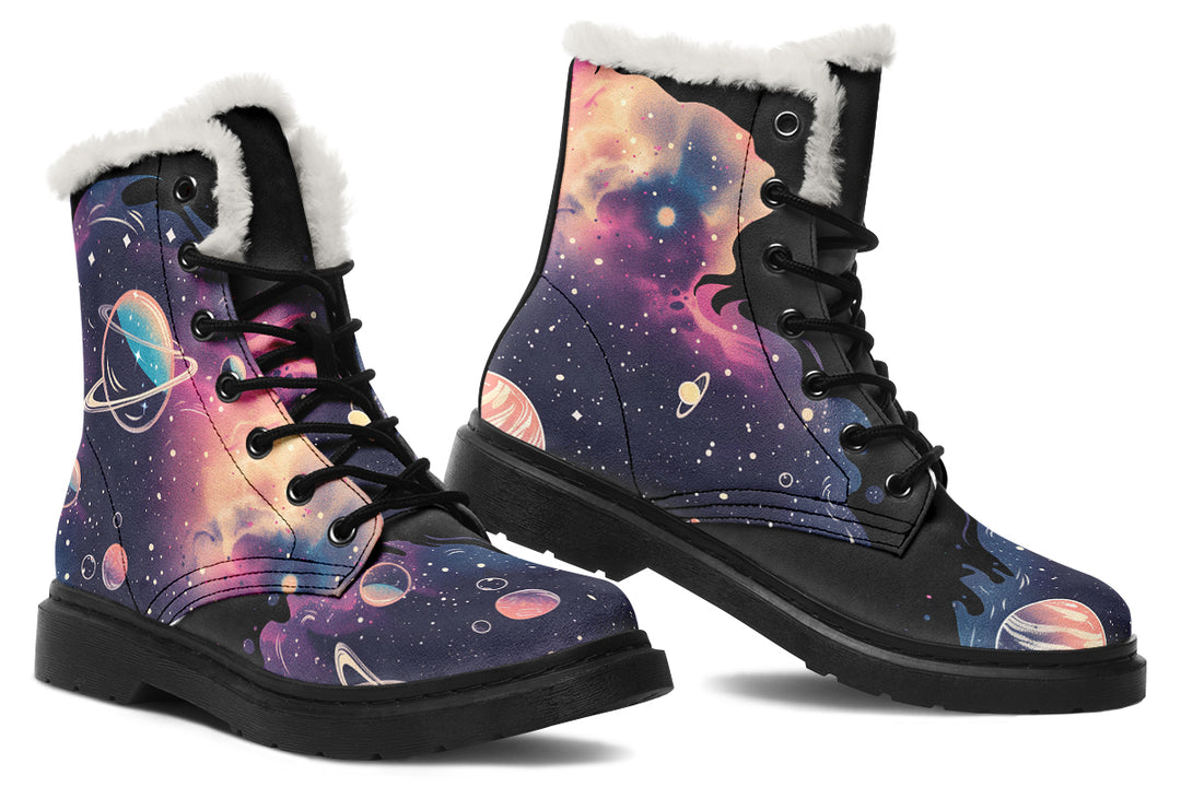 Nebula Winter Boots - Warm Lined Boots Durable Nylon Comfortable Water Resistant Versatile Toasty Festival