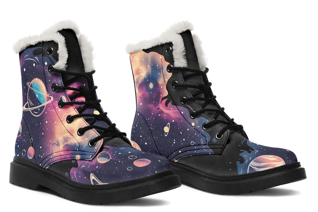 Nebula Winter Boots - Warm Lined Boots Durable Nylon Comfortable Water Resistant Versatile Toasty Festival