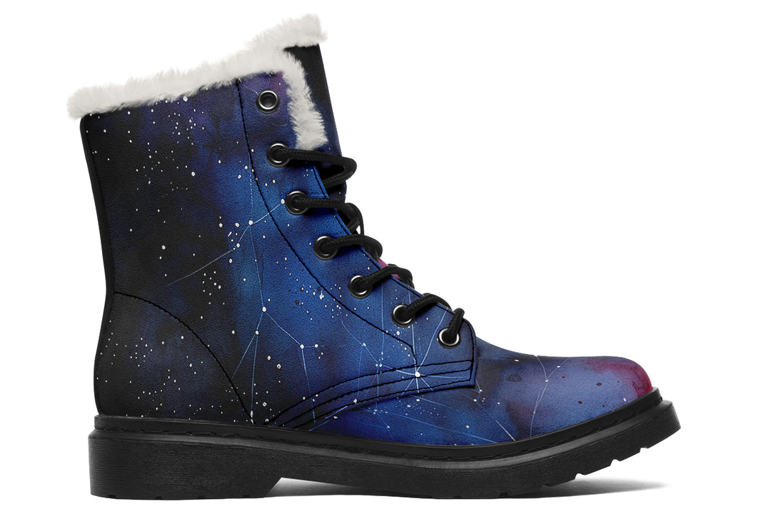 Night Winter Boots - Toasty Lined Boots Durable Nylon Water Resistant Lace-up Bright Colorful Stylish