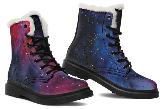 Night Winter Boots - Toasty Lined Boots Durable Nylon Water Resistant Lace-up Bright Colorful Stylish