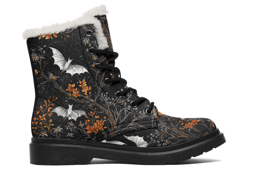 Nightbound Winter Boots - Warm Micro-Suede Doc-Style Boots Lined with Vegan Wool