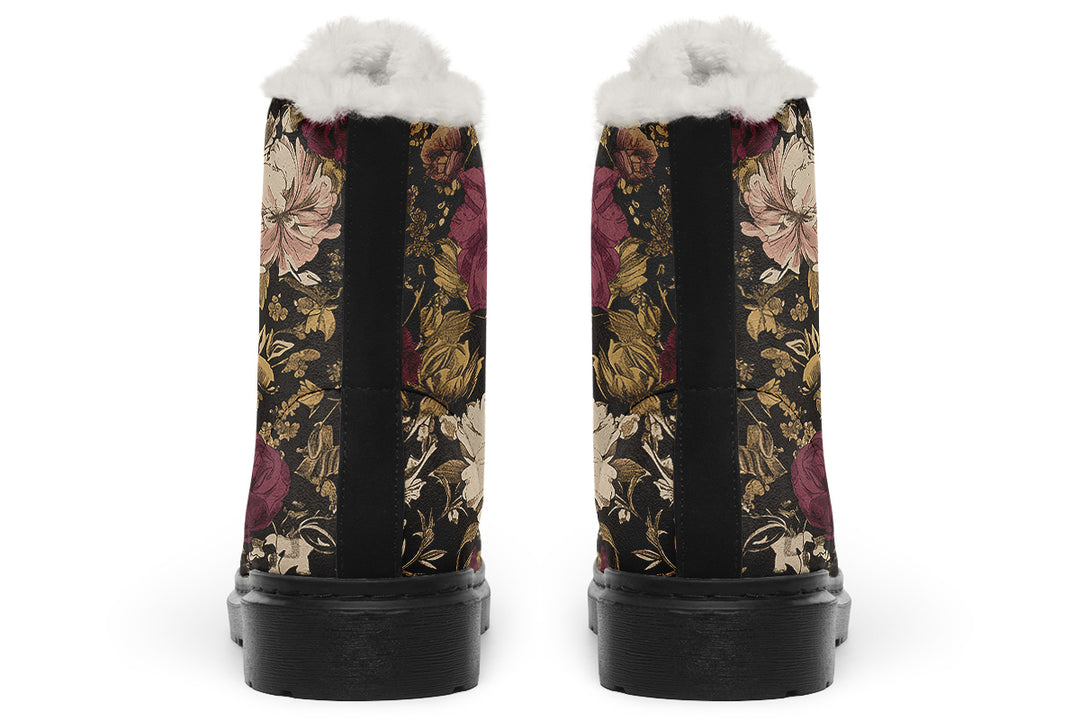 Nightgold Vintage Peonies Winter Boots