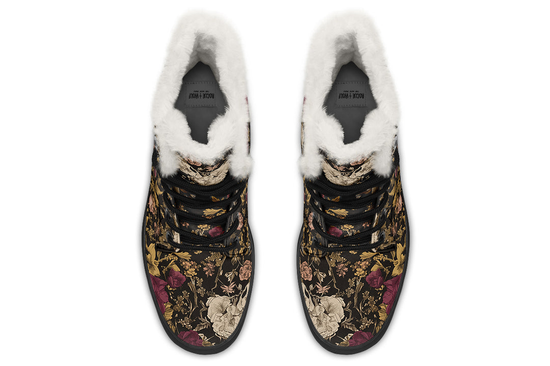 Nightgold Vintage Peonies Winter Boots