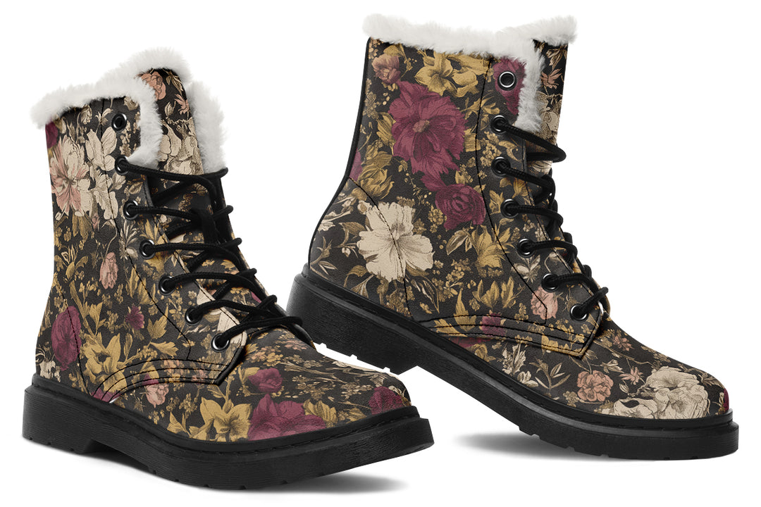 Nightgold Vintage Peonies Winter Boots