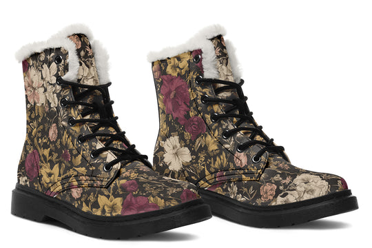 Nightgold Vintage Peonies Winter Boots