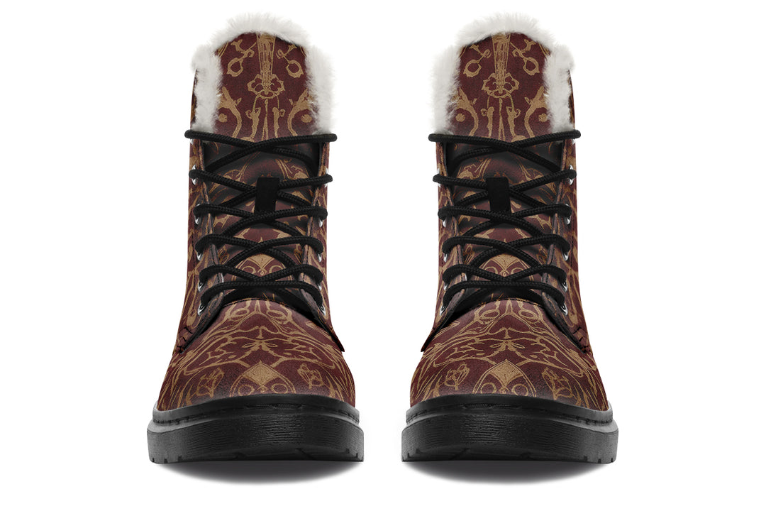 Oxblood Scorpion Sigil Winter Boots