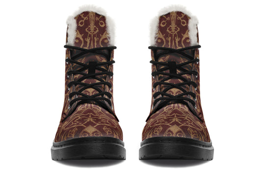 Oxblood Scorpion Sigil Winter Boots