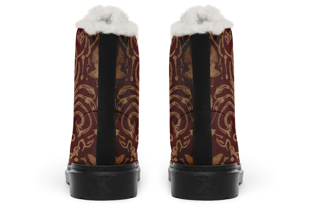 Oxblood Scorpion Sigil Winter Boots