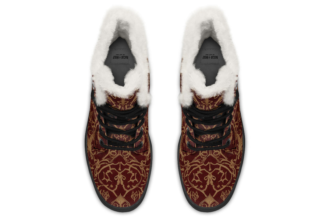 Oxblood Scorpion Sigil Winter Boots