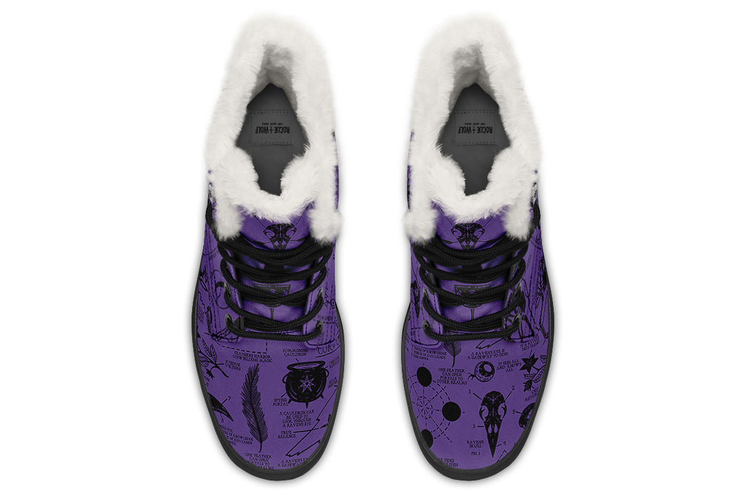 Purple Raven Study Winter Boots