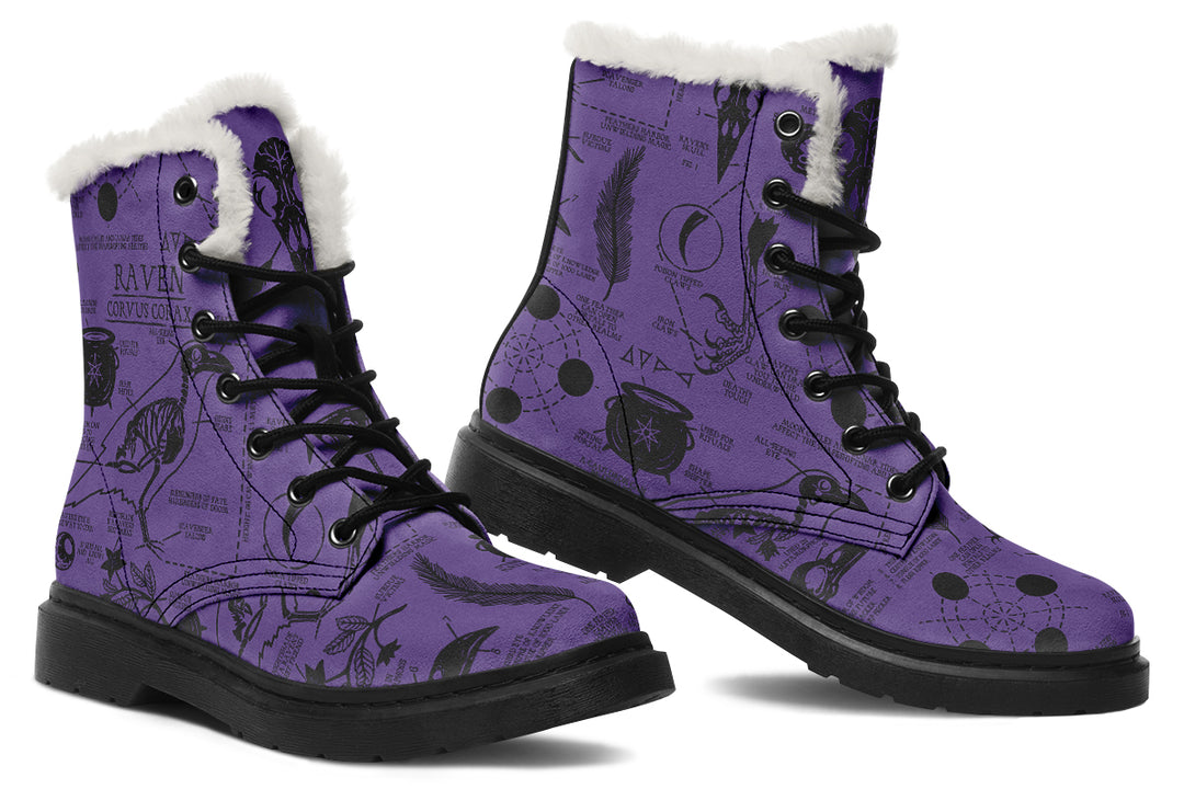 Purple Raven Study Winter Boots